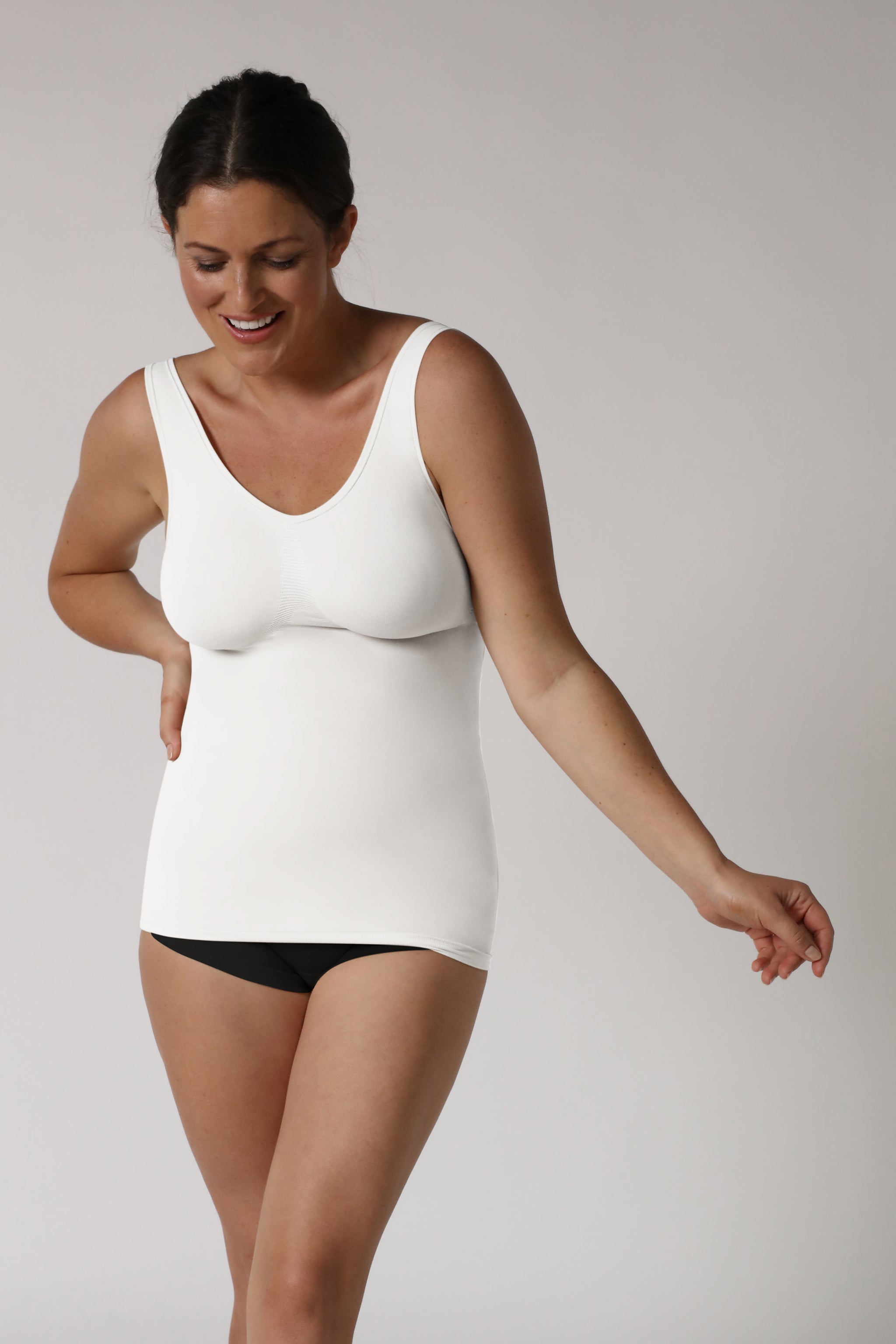 Shapewear Hemd mit Support - Weiss