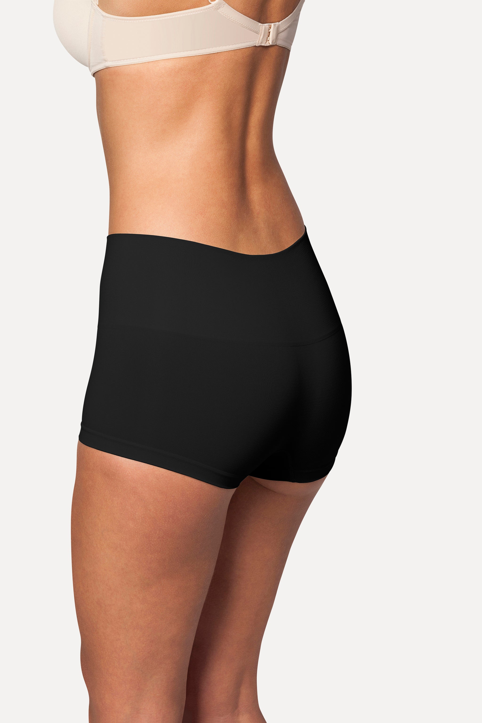 Schwarze Shapewear Damen Mieder Short - Schwarz