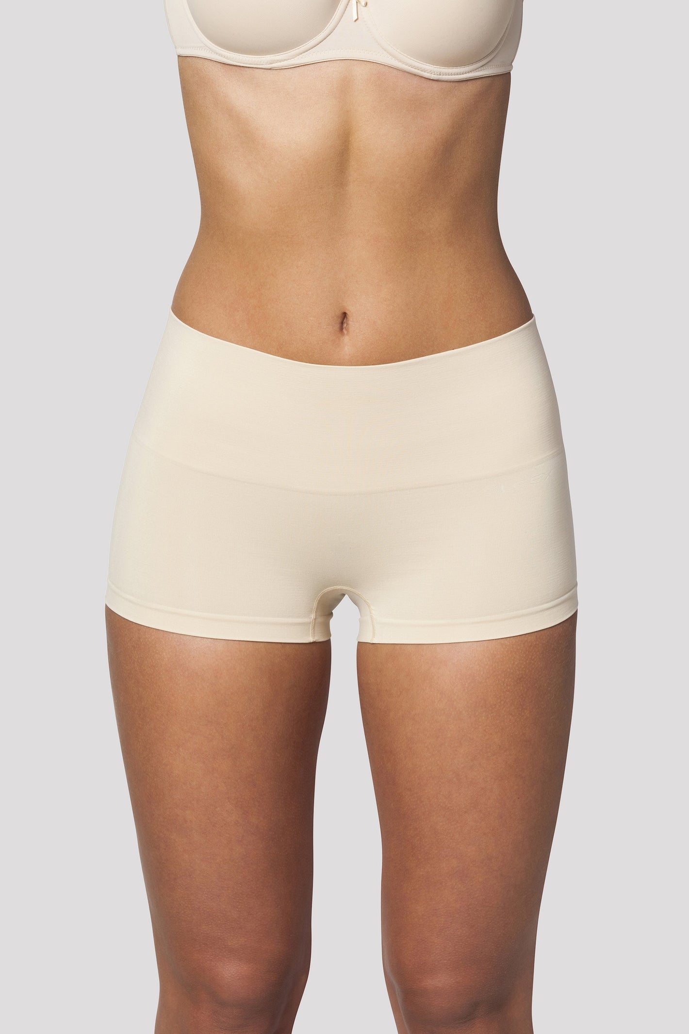 Beige Shapewear Damen Mieder Short - Hautfarben