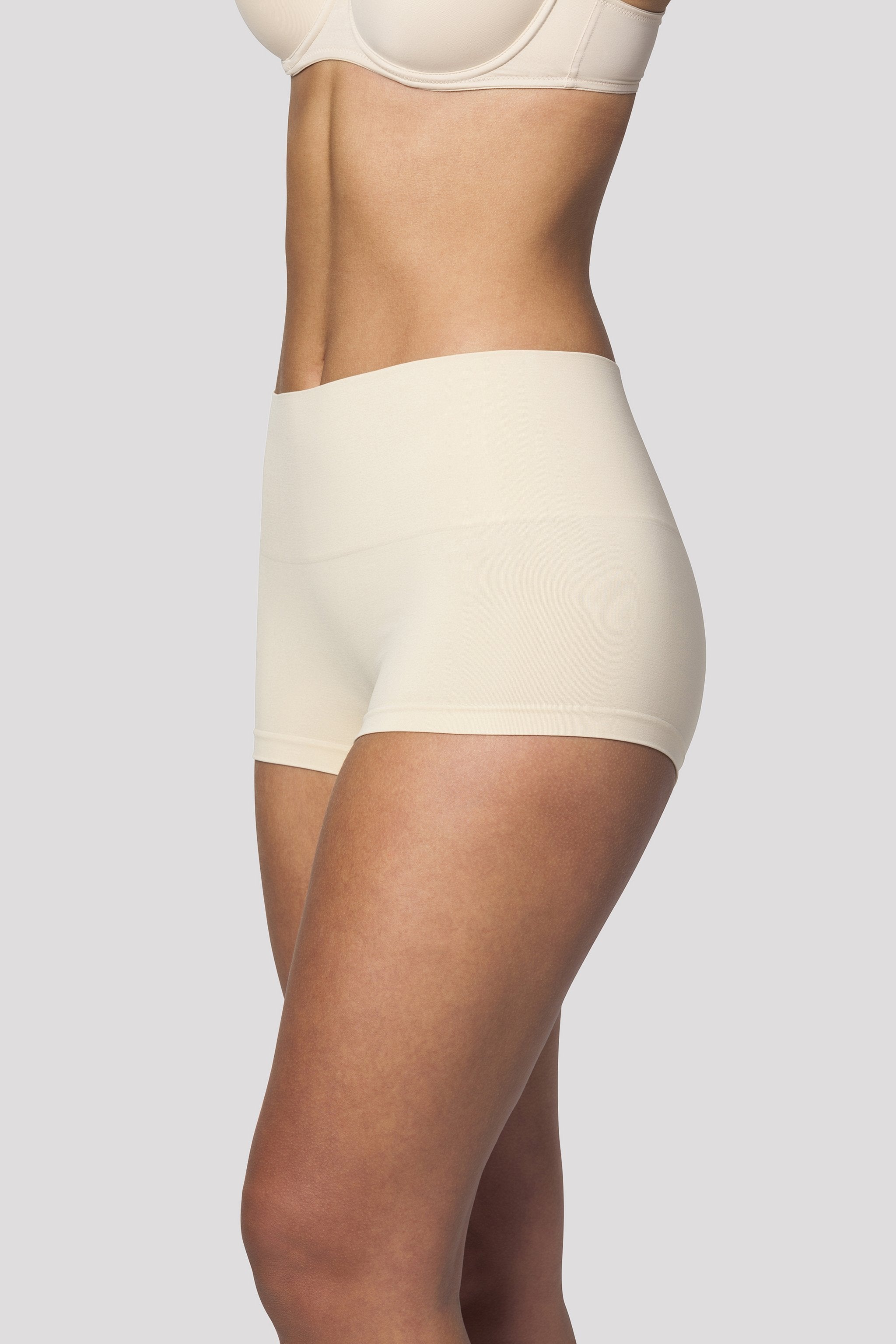 Beige Shapewear Damen Mieder Short - Hautfarben