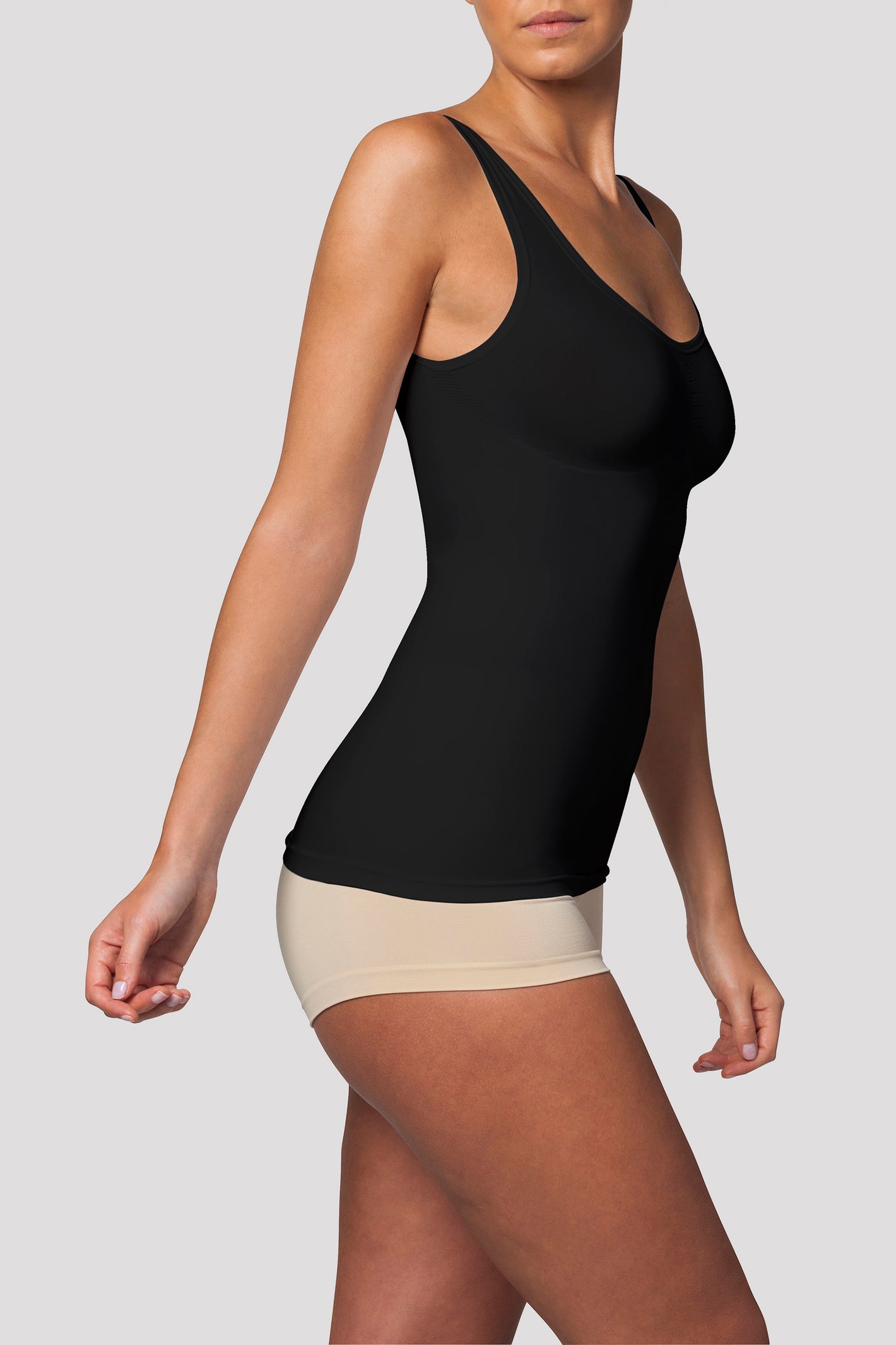 Shapewear Hemd mit Support - Schwarz