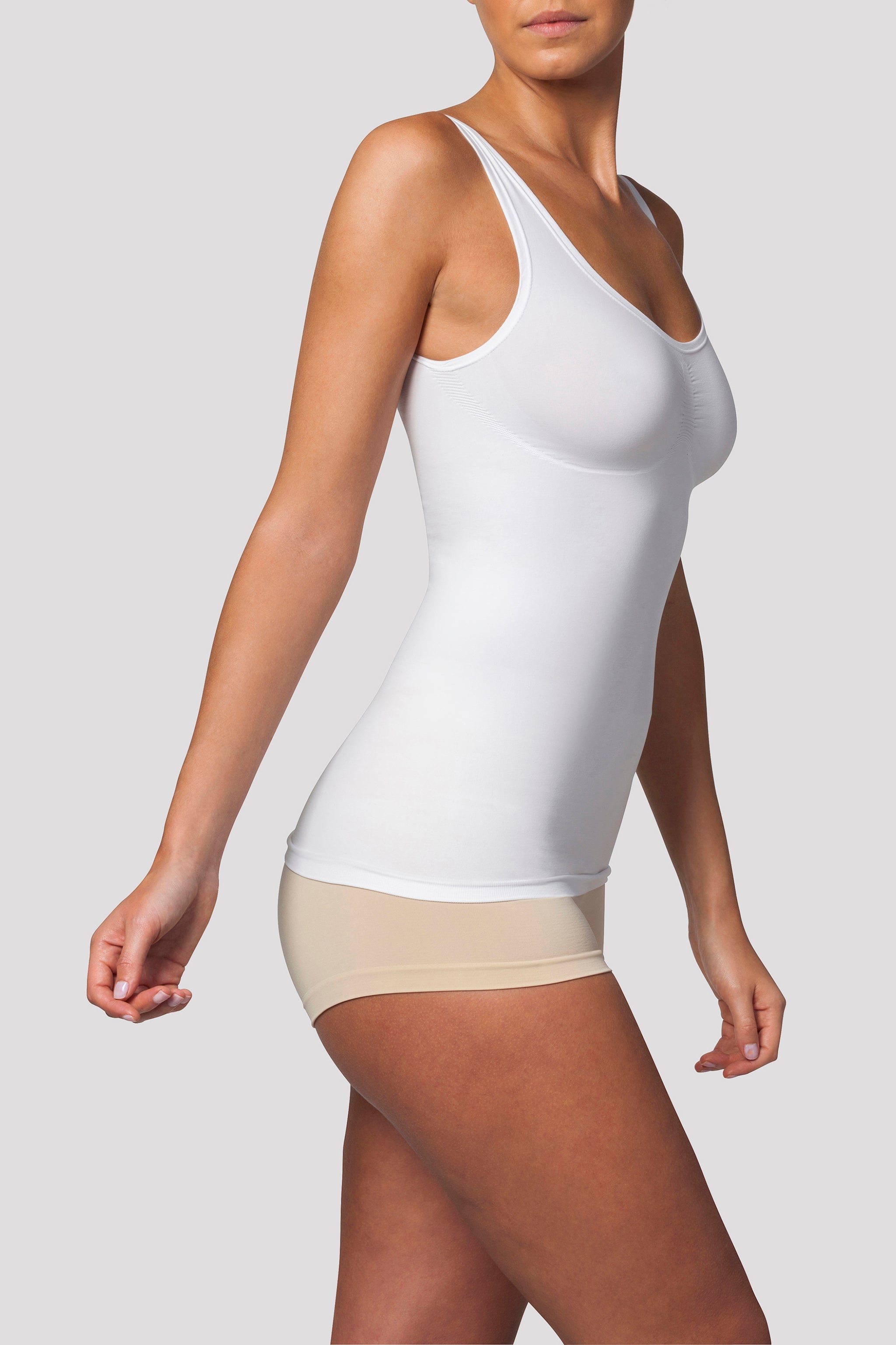 Shapewear Hemd mit Support - Weiss